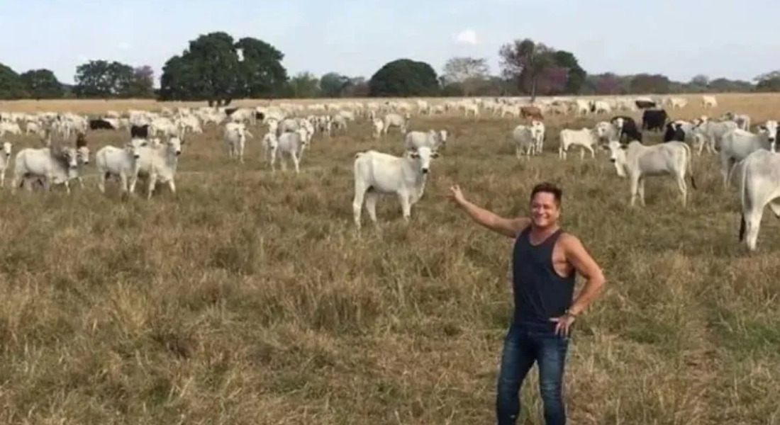 Fazenda de Leonardo é invadida por avião carregado de drogas
