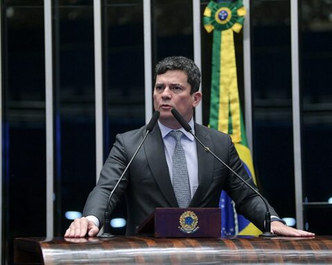 Sérgio Moro na tribuna do Senado