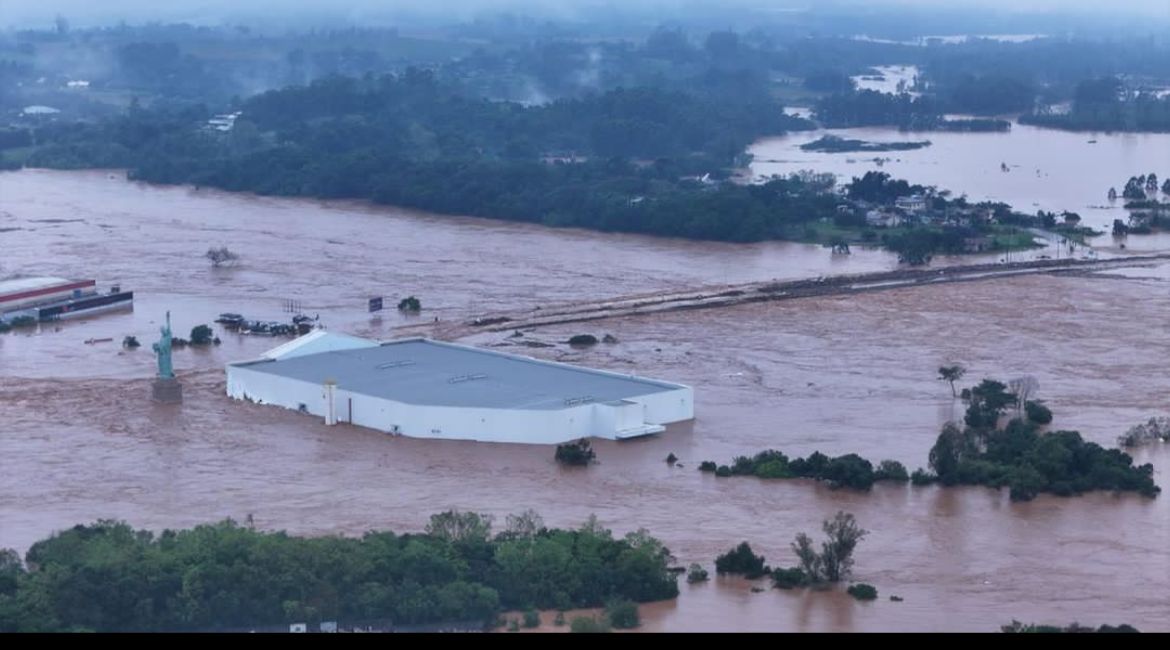 Cidades do RS completamente alagadas